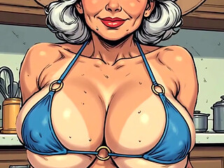 Bikini Old Babes 3D Ai Art