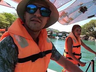 Asian amateur couple go wild in POV reality doggy style, fully clothed passion ignites Thai heat