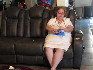 Nurse Vicki gives Breanna Her shot in ass and