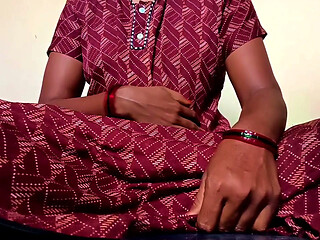 Ammu squeezes her breasts while wearing her nightie, turning up the heat 135
