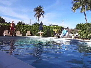 MAXXX LOADZ DIVES INTO POOL &amp_ SWIMS LAPS