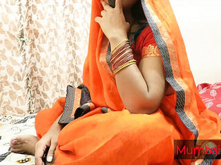 Desi Bhabhi Suhagrat Full Hindi Sex Video with Sasur - Clear Audio, Big Natural Tits, Creampie