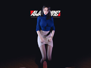 The young woman with eyes danced