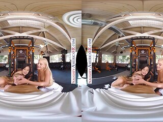 Three Naughty Tennis Babes Lick Instructor's Balls