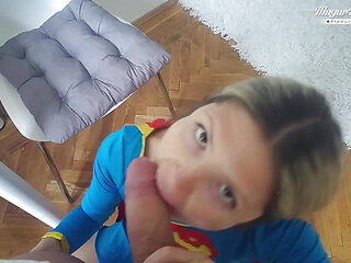 Small titted superwomen Gina Gerson has to save Mugur