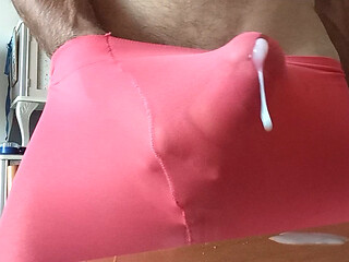 Long and nervous in pink stockings