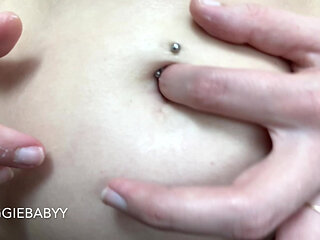 Rubbing Lotion on My Belly Button