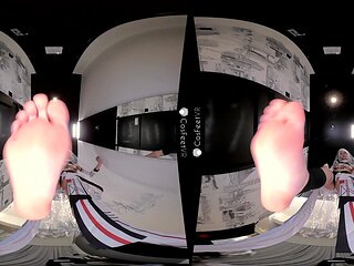 Close up foot fetish on cam
