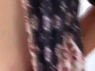 Hairy, Mature Mother Showing off in Front of Her Son's Friends to Masturbate