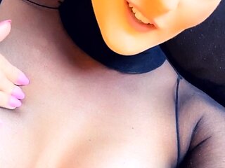 Hot blonde with big boobs solo