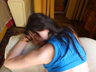 Busty Italian seduces roommate and makes him cum inside her