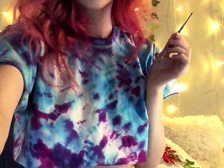 European amateur redhead masturbates on webcam