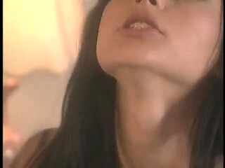 Lusty brunette hotel worker fucks a sexy guest in room