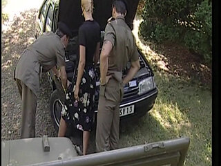 Blonde German MILF with Naturals Gets Anal in Outdoor FMM