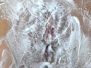 Shaving a Hairy Pussy Close up!