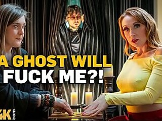 Ghostly big dick satisfies MILF's desires