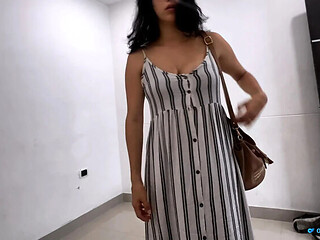 Colombian Babe Uses Her Beautiful Mouth to Give Me a Handjob and Swallow Every Drop