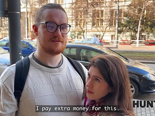 HUNT4K - Hot European GF picks up a stranger for cash