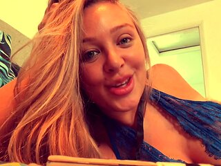 European amateur redhead masturbates on webcam