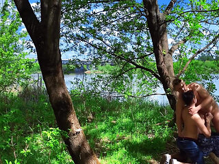 Cruising in the Woods: One Mouth, Two Cocks