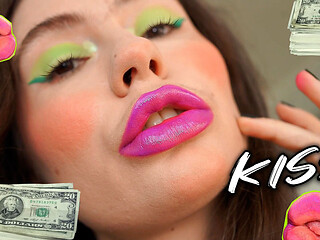 Bankrupt by Kisses Greedy Purple Wet Kiss Custom