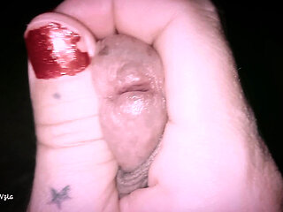 Wife Caresses Cock in Close-up