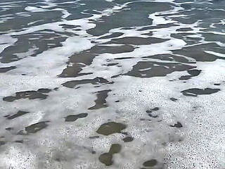 Waves Crashing on Size 16 Feet & Legs