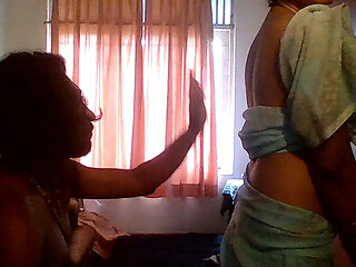 my new Indian maid cleaning my room