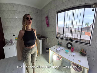 The little blind went to the gynecologist and had orgasms in her anus.