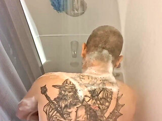 Dubesnackes, "shower Time", Rubbing Soap Bubbles All Over My Body, Then Making Sure My Cock Is Clean by Rubbing One Out.