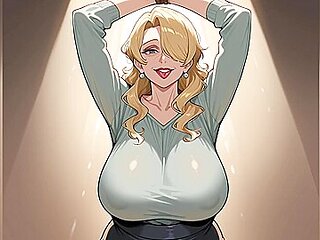 Blonde Gilf Hentai Porn