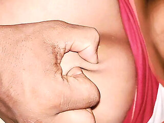 My step sis is very hot boobs press this boobs with boy friend.