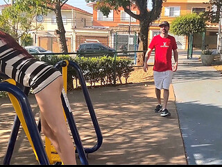 Wife Shows off in Public at the Park!