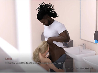 The Spellbook -gameplay - Roleplay - Aria with Darius - Girlfriend Fucks BBC in Club Bathroom