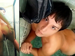 Beautiful femboy drips a lot of water from her anus, fetish anal enema