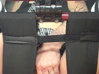 Ball Gaged and Riding Dildo for Stepdaddy