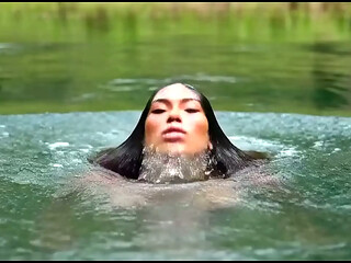 Beautiful Woman Out In Nature Showing It All