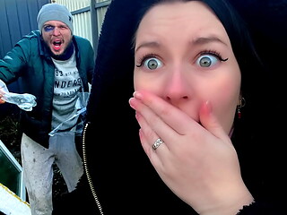 Girl blogger fucks a homeless man for likes