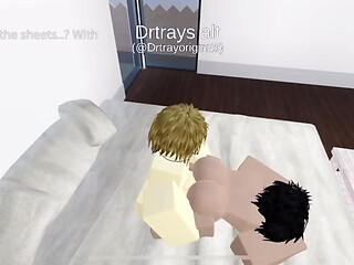 Nerd folla mi culo en el cuarto de sus padres! Roblox