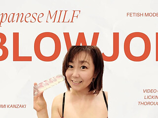 Japanese MILF loves deep blowjobs and speaking dirty
