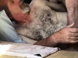 Mature Gay Daddy Barebacks His Hunk Lover