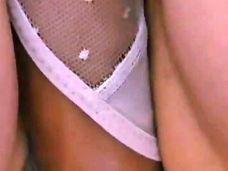Stranger with Huge Dick Ejaculate Inside Her Panties on Subway Train