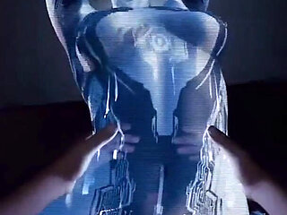 Tight Ass Pussy Cortana Getting Her Digital Bald Pussy Fucked