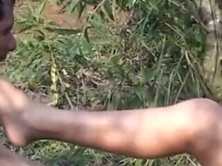 Outdoor foot licking