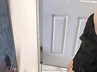 A beautiful ass dildos to the wall