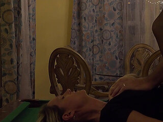 Mature Wife Big Boobs with High Heels Fucked on Pool Table to Orgasm