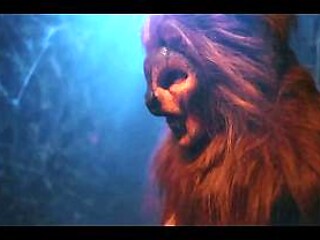 Futa furry monster cock facial - lustful girl can't escape minotaur's cumshots