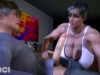 Fitness (VAM) - Blowjob on Sofa - 3D Porn - OCICI