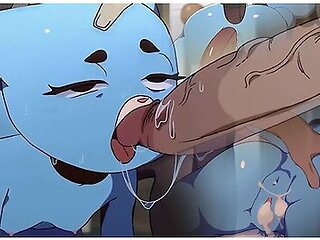 Gumball Nicole Gives Herself To A Crowd Of Fans With Big Cocks Right On Her Marital Bed And Records Everything For Her Husband[eng Sub] With Car Toon