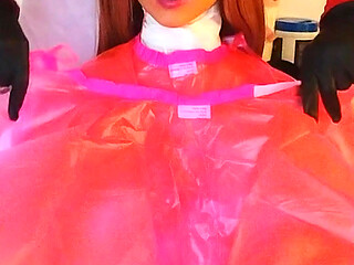 Emma the barberette shampoo capes model session